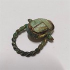 Handmade Ancient Egyptian Scarab Ring Brass Pharaoh Style Collectible Jewelry