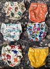 6 Reusable Cloth Diaper Covers shells Snap Closure One Size