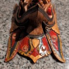 Vintage Balinese Bali Wood Carved   Painted Traditional Dragon Mask 7 5   
