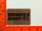 Springfield Armory Leather Patch     Firearm Heritage Iron-on Apparel Accent