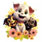 Cute Dogs Png Clip Art Sublimation Design Digital Download Clipart