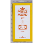 Prinz Stamp Mounts Black 240mm Strips Height 63mm Split Back Archival