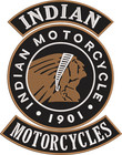 Indian Motorcycle Sew On Iron On Jacket Vest Mc Back Rockers Patch  3 Pc Set 