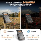 Solar Powered Electric Fence Charger 10 Mile Range 10200v Output