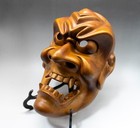 Japanese Vintage Wooden Hannya Mask   Noh Demon Oni Antique Japan Asian Art Y01
