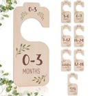 Baby Closet Dividers For Clothes Organizer - Set Of 8 Wooden Size Hangers  Newbo