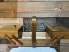 Vintage Wooden Accordion Sewing Box Fold Out Made In Poland W High Handle