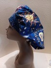 Sun And Moon Women s Bouffant Surgical Scrub Hat cap Handmade