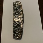 Vintage Faux Tortoise Shell Comb In Silver Plate Repousse Case Made In Denmark