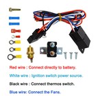 Radiator 3 Row Aluminum shroud Fan Relay For 67-69 Chevy Camaro Pontiac Firebird