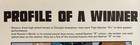 Onitsuka Tiger Running Shoe Ad                               Profile Of A Winner