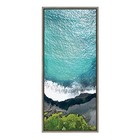  Sylvie Maui Black Sand Beach 1 Framed Canvas Wall Art By 40l  X 18w  Gray
