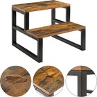 2-step Wooden Step Stools Kids Adults With Metal Frame