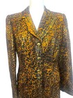 Vintage Escada Margaretha Ley Leopard Gold Lame Silk Skirt Jacket Suit Sz 40 Lg