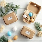 Half Dozen Egg Cartons With 25 Labels  brown  20 Pack 
