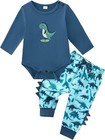 Newborn Baby Boy Clothes Dinosaur Outfit Infant 2 Piece Romper Set