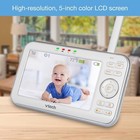 Vtech 3 Camera Video Baby Monitor With 5  Screen And 1000 Feet Range   Temp Sens