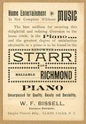 Trading Card Starr Or Richmond Piano W  F  Bissell Glenn Falls Ny