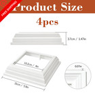 8 Packs 4 Inch Vinyl Post Skirt england Style Fence Cups 4 Inch  White