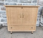 Vintage Mid Centiury Blond Lane Aroma Tite Upright Cedar Chest W  Drawer