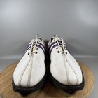 Footjoy Icon Golf Shoes White Purple Leather Size Men s 10 5 M