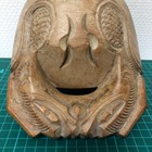 Vintage Buddhist Bell Mokugyo Japanese Buddhism Wood Hand Carved 7 Inch