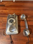 Grand Wall Phone Vintage Retro Wall Mounted Telephone Corded Button Silver