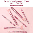 7pcs Pink Unicorn Makeup Brushes Set  Kit For Blush  Lip  Foundation  Eyebrow  L