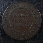 Ns-21a2 Halfpenny Token 1813 Canada Nova Scotia Ship Breton 965