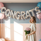  52pcs  Silver Letter Balloons - 2 Full A-z Sets For Silver Letter Balloon Banne