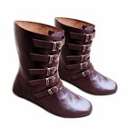 Medieval Style Festival Shoes Viking Footwear Renaissance Leather Boots For Men
