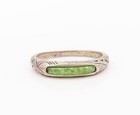 925 Sterling Silver Vintage Ring Carolyn Pollack Green Turquoise Sz 7 Rg32190