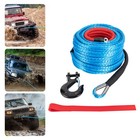 Synthetic Winch Recovery Rope 3 8 x100ft 23000lbs With Hook For Truck Suv