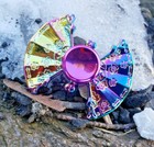 Very Cool Rainbow Metal Fidget Spinner Toy Boys Girls Kids Adults Adhd Focus 