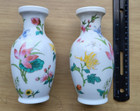 A Pair Of 20th Century Chinese Famille Rose Vase Republic Period