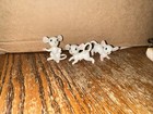 3-1950   s Miniature Bone China Mice Mouse Figurines Japan Shadow Box Mcm
