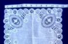 Antique Brussels Point De Gaze   Duchess Lace Wedding Handkerchief 11 5 x12 