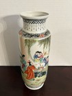 Beautiful Old Chinese Republic Period Porcelain Vase With Figures 13  Tall