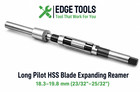 New H8 Long Pilot Hss Blade Expanding Hand Reamer 23 32    25 32  Kingpin Reamer