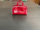Vintage Japan Air Lines Airlines Vinyl Miniature Travel Bag Red With Jal Logo