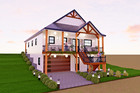 Custom Wooden-framed House Plan 2 Bedroom   2 Bathroom With Cad   Pdf File