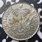 An 28  1831  Haiti 50 Centimes Lot mk377 Silver  Km 20