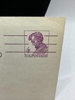 Vintage 4 Cent Abraham Lincoln Stamped Uncirculated Prepaid Postcard
