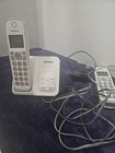 Panasonic Kx-tgd830 White Cordless Phone W  2 Extra Phones