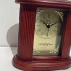 Kent Quartz Brown Gold Roman Numerals Cherry Wood Mantle Clock Os