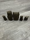 Vintage Cast Iron Owl Lot Of 5