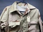 Vintage Military Army Desert Camo Combat Coat Shirt Small Short