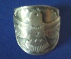 Native American Eagle Sterling Band Ring Sz 8 9