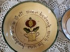 Left Handed Russell Henry Pair Of Bowls With German Sayings And Art-cool Vintage