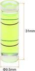 10pcs Small Cylindrical Bubble Level Vials 9 5x31mm Pmma Mini Horizontal Bubble